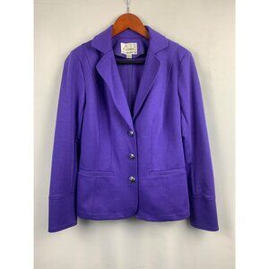 Linea By Louis DellOlio XS Purple Blazer Jacket With Silver Buttons